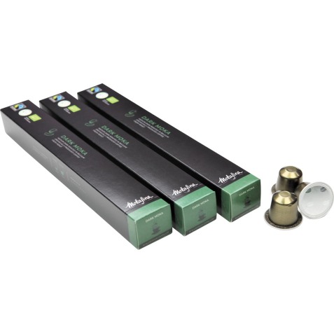 Mokafina capsules de café en aluminium, dark moka, 10 pièces