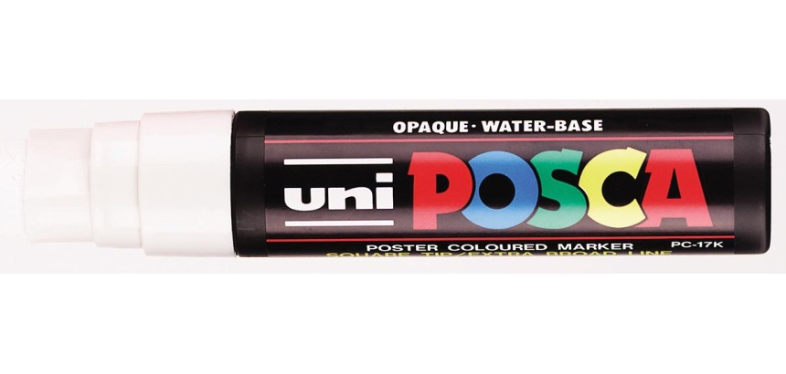Uni POSCA Farbmarker PC-17K, 8 mm, weiß