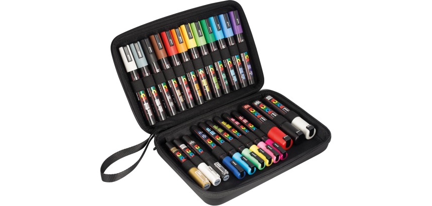 Uni POSCA Farbmarker-Set mit 24 Stück