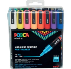 Marqueur peinture Posca PC3M Fin standart assorti set 16 pièces