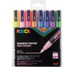 Uni-Ball Posca PC3ML marker, bullet tip 0.9 - 1.3 mm assorted glitter colors - Pack of 8