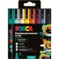 Uni POSCA marqueur peinture PC-3M, 1,5 mm, étui de 8 pièces en couleurs assorties Rétro