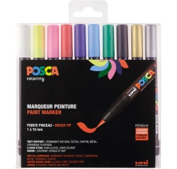 Uni POSCA marqueur peinture PCF-350, 1 - 10 mm, étui de 10 pièces, assorti
