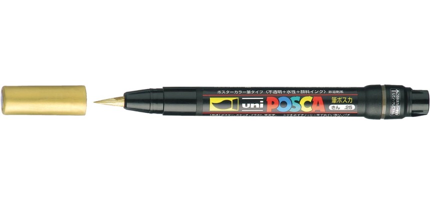 Paintmarker Uni POSCA PCF350 Brush 1-10mm goud