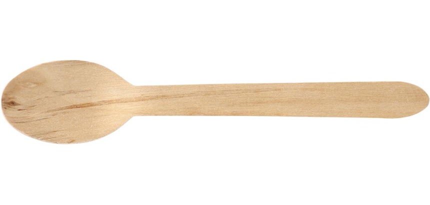 Lepel uit hout, 16,5 cm, pak van 250 stuks