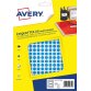 Avery PET08B etiquettes pastilles rondes, diamètre 8 mm, blister de 2940 pièces, bleu