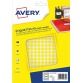 Avery PET08J etiquettes pastilles rondes, diamètre 8 mm, blister de 2940 pièces, jaune