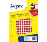 Avery PET08R ronde markeringsetiketten, diameter 8 mm, blister van 2940 stuks, rood