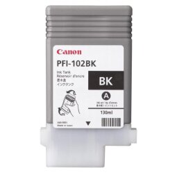 Canon cartouche d'encre PFI-102BK, 130 ml, OEM 0895B001, noir