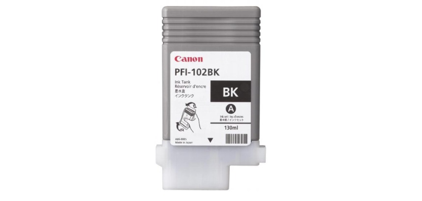 Canon cartouche d'encre PFI-102BK, 130 ml, OEM 0895B001, noir