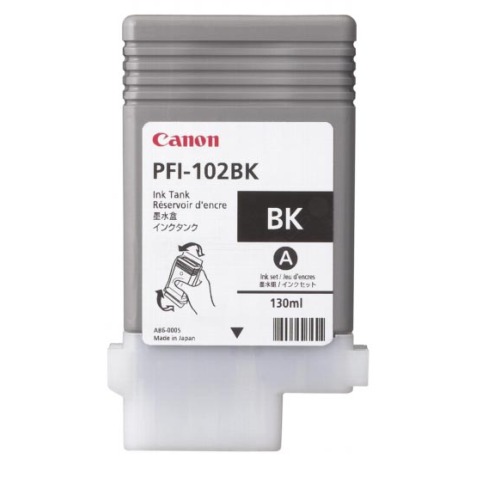 Canon PFI-102 BK - dye-based black - original - ink tank