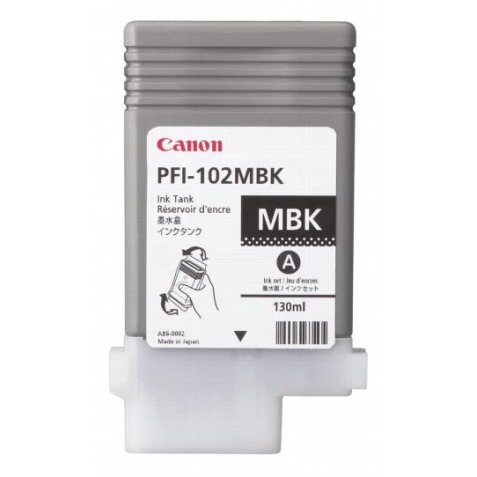 Canon cartouche d'encre PFI-102MBK, 130 ml, OEM 0894B001, noir mat