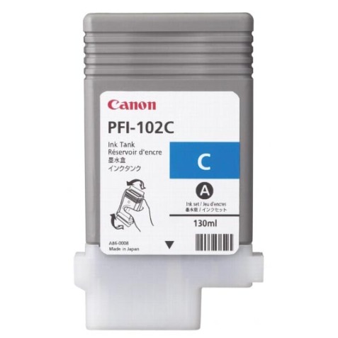 Canon inktcartridge PFI-102C, 130 ml, OEM 0896B001, cyaan