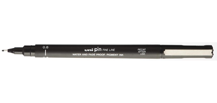Uni-ball Pin Fineliner 0.8mm Black