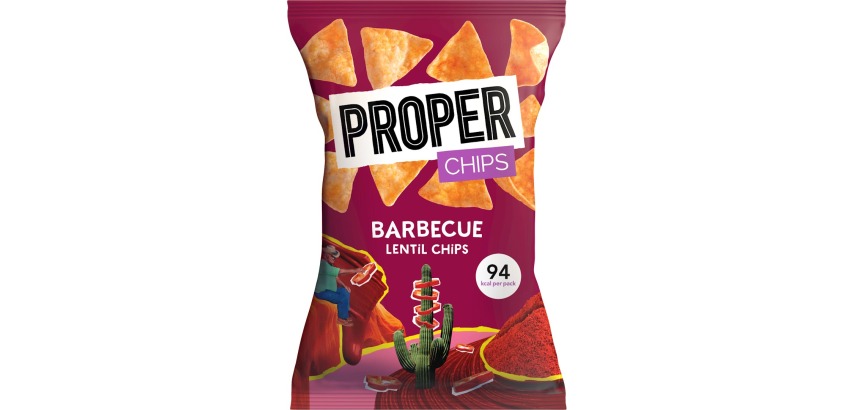Proper Lentil Chips Barbecue, 20g bag