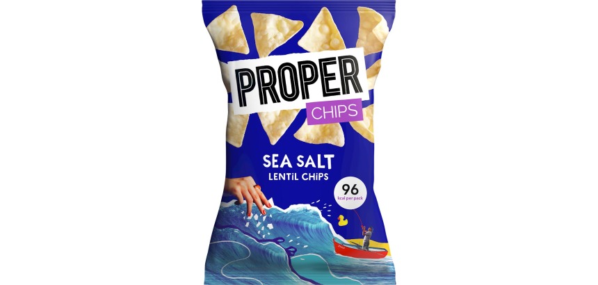 Proper chips aux lentilles Sea Salt, sachet de 20 g