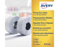 Prijsetiket Avery PLP1226 12x26mm 10rol à 1.500 stuks