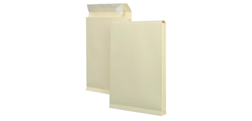 Enveloppe à soufflet 262x371x38mm AC crème 125pcs