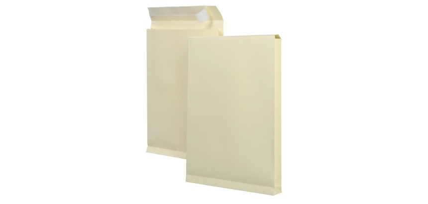 Envelop monsterzak 262x371x38mm zelfkl creme 125st