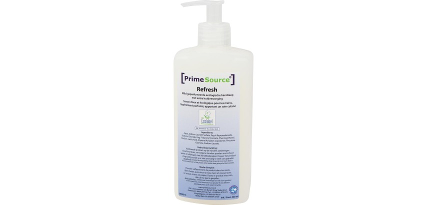 Primesource Refresh Eco hand soap, bottle with pump of 500 ml