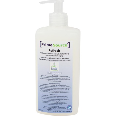 Primesource savon mains Refresh Eco, flacon avec pompe de 500 ml