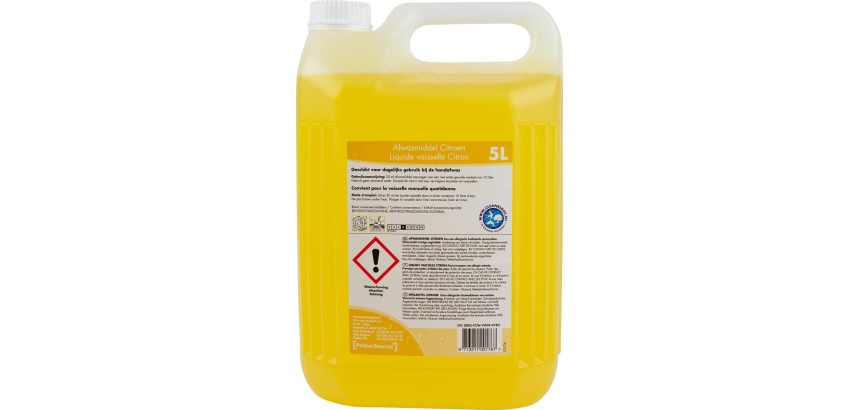 Primesource détergent vaisselle citron, bouteille de 5 l