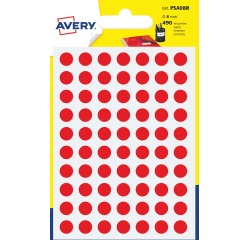 Avery psa08r self-adhesive label circle permanent red 420 pc(s)
