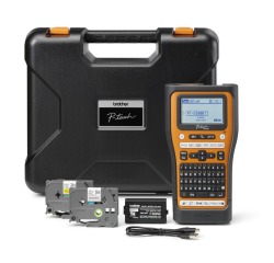 Brother système de lettrage PT-E560BT avec valise, 2 rubans, adaptateur et batterie