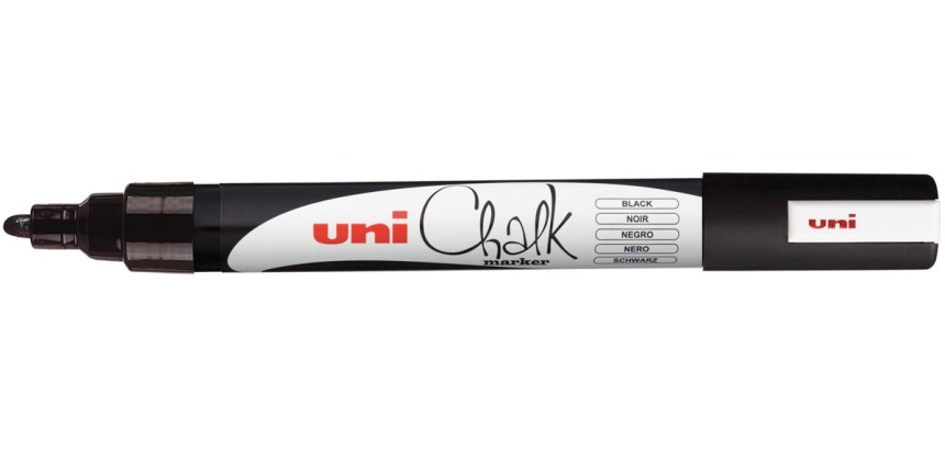 Krijtstift Uni-ball chalk rond 1.8-2.5mm zwart