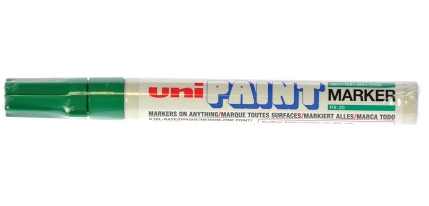 One green PX-20 paint marker