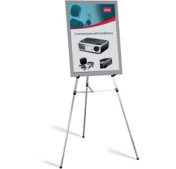 Teleskopständer für Tafel, weißes Aluminium