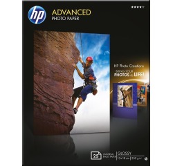HP Advanced Glossy Photo Paper - photo paper - glossy - 25 sheet(s) - 130 x 180 mm