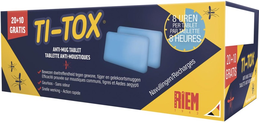 Riem Ti-Tox anti-moustique recharge 20 + 10 tablettes
