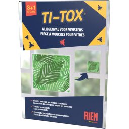 Riem Ti-Tox anti-vliegersticker, bladmotief, 3 + 1 stuks