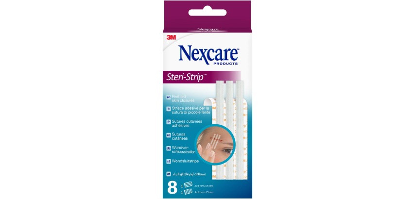 3M Nexcare adhesive skin sutures, assorted sizes, pack of 8 pieces