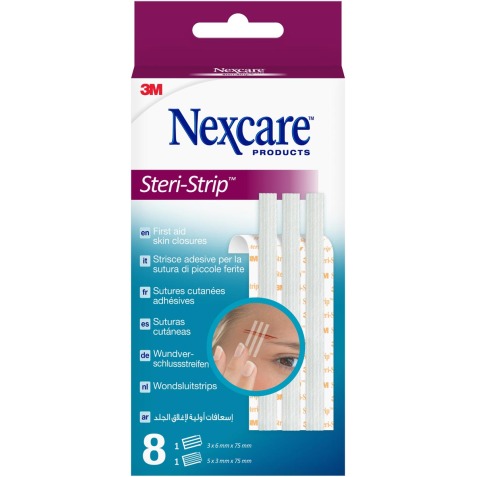 3M Nexcare wondsluitstrips, geassorteerde afmetingen, pak van 8 stuks