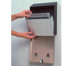 Rubbermaid cendrier mural, ft 25,4 x 7,6 x 31,8 cm, acier galvanisé