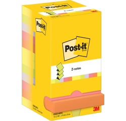 Post-it Z-notes, 100 vel, ft 76 x 76 mm, pak van 12 blokken, assorti neonkleuren