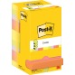 Post-it Z-notes, 100 feuilles, ft 76 x 76 mm, paquet de 12 blocs, couleurs assorties néon