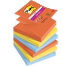 Post-it Super Sticky Z-Notes Playful, 90 sheets, 76 x 76 mm, assorted colors, pack of 6 pads