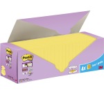 Post-it Super Sticky z-notes, 90 feuilles, ft 76 x 76 mm, boîte de 20 + 4 gratis, jaune