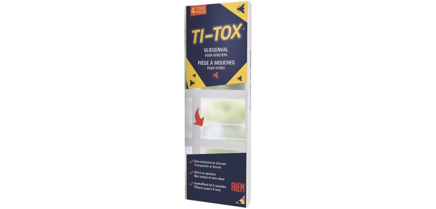 Riem Ti-Tox Anti-Fliegen Aufkleber, transparent, 4 Stück