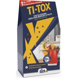 Riem Ti-Tox piège à mouches des fruits, 1 piège + 3 recharges