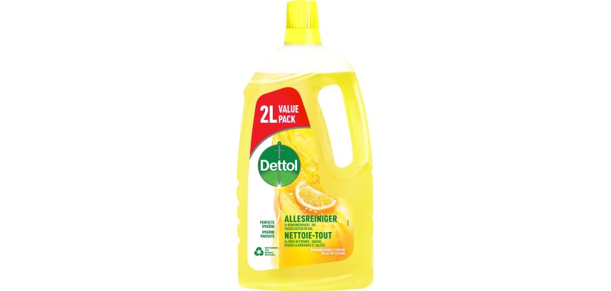 Dettol multi-usages, citron, bouteille de 2 l