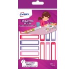 Avery Family Stiftetiketten Minis, 5 x 1 cm, rosa/violett, beutelbar mit 30 Etiketten