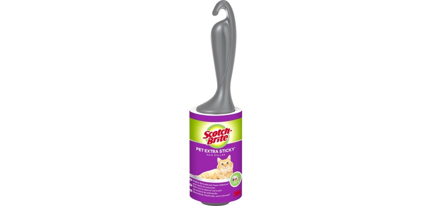 Scotch Brite brosse adhésive, extra collante pour poils d'animaux, 48 feuilles