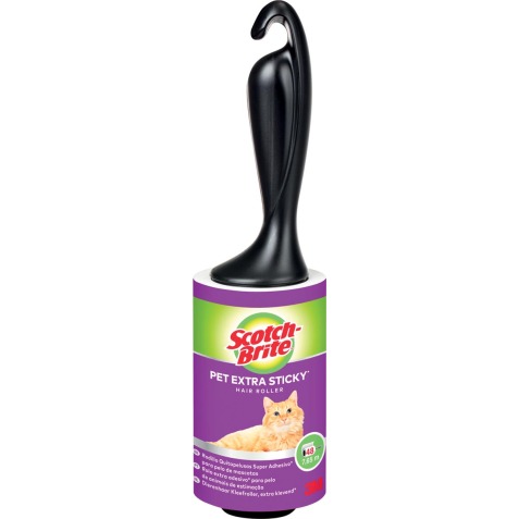 Scotch Brite brosse adhésive, extra collante pour poils d'animaux, 48 feuilles