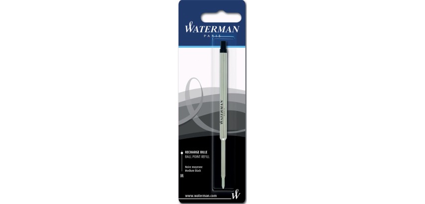 Waterman Nachfüllung für Kugelschreiber, mittel, schwarz, in Blisterverpackung