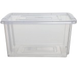 Whitefurze Stack & Store Medium boîte de rangement 32 litres sans couvercle, transparent