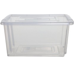 Whitefurze Stack & Store Medium boîte de rangement 32 litres sans couvercle, transparent